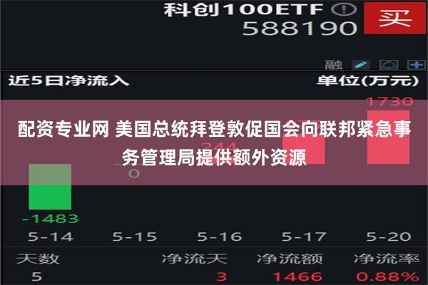 配资专业网 美国总统拜登敦促国会向联邦紧急事务管理局提供额外资源