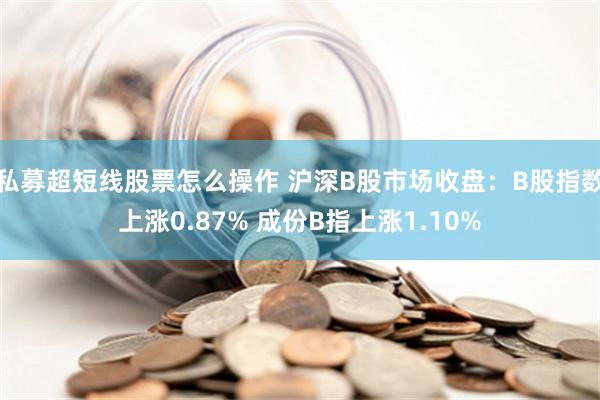 私募超短线股票怎么操作 沪深B股市场收盘：B股指数上涨0.87% 成份B指上涨1.10%