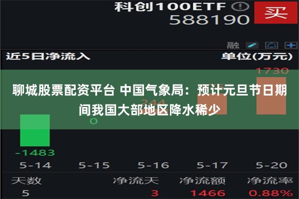 聊城股票配资平台 中国气象局：预计元旦节日期间我国大部地区降水稀少